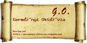 Germányi Oktávia névjegykártya